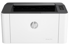 HP Laser 107a printer, front view.