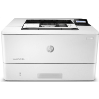 HP LaserJet Pro M404n printer, front view.