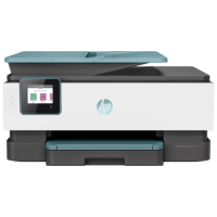 HP Officejet Pro 8025 printer, front view.