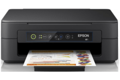 Epson XP-2155 printer, front view, paper tray open.