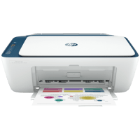 HP DeskJet Ink Advantage Ultra 4828 printer, front view, paper tray open.