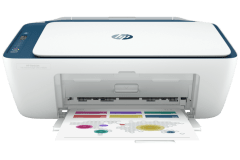 HP DeskJet Ink Advantage Ultra 4828 printer, front view, paper tray open.