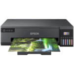 Epson ET-18100 printer, front view, paper tray open.