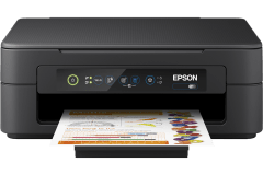 Epson XP-2205 printer, front view, paper tray open.