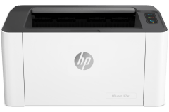HP Laser 107WR printer, front view.