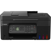 Canon PIXMA G4470 printer, front view, paper tray open.