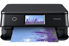 Epson XP-8800 printer, front view, paper tray open.